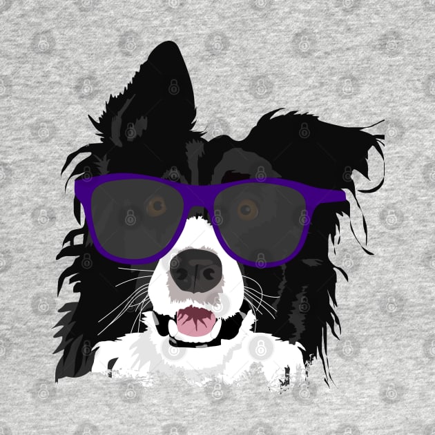 Funny Border Collie With Hip Cool Sunglasses Design by TF Brands